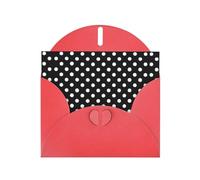 Enveloppe pour carte de remerciement noire et blanche à pois de 10,2 x 15,2 cm pour mariage, fête prénatale, remerciement, enterrement de vie de jeune fille, fête d'affaires, anniversaire.