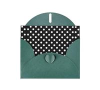 Enveloppe pour carte de remerciement noire et blanche à pois de 10,2 x 15,2 cm pour mariage, fête prénatale, remerciement, enterrement de vie de jeune fille, fête d'affaires, anniversaire.