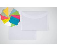 Enveloppe recy DIN C6 sans fenêtre avec étiquettes d'adresse (vierge) (50)