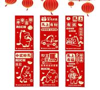 Enveloppe Rouge Chinoise 2026 6 Pièces Paquets D'Argent Pour La Fête Du