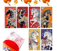 Enveloppe rouge chinoise | Élément cheval | Année du cheval Rouge Enveloppes pour mariage, Noël, anniversaire, rassemblement, fils, fille, famille, amis, voisins