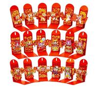 Enveloppe rouge de l'année du cheval 2026, compacte et pratique, 6 pièces, enveloppe rouge pliante créative 3D, carte chinoise de l'année du cheval, cadeau à offrir, pour les amis, la fête de famille