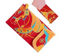 Enveloppe Rouge De L'Année Du Cheval,Paquet D'Argent En Tissu Avec Motifs Du Cheval 2026 - Enveloppe Rouge Pour Fournitures De Fête,pour la Famille les Amis les Adultes les Amoureux la Maman et le