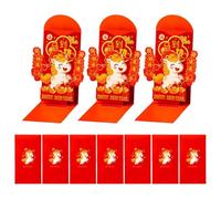 Enveloppe Rouge - Décorations 3D Pour L'Année Du Cheval Chinois | 10 Pièces Grandes Enveloppes Pour Espèces Avec Souhaits | Pour Nouvel An Chinois Mariage Anniversaire Vacances Fête Parents Famille