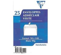 Enveloppe Visite Adhéclair 90x140 90g Paquet 25