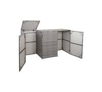 Enveloppement pour 3 poubelles HWC-E25, polyrotin 2x120l gris