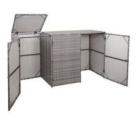 Enveloppement pour 3 poubelles MENDLER HWC-E25, polyrotin 2x120l gris Gris G