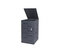 Enveloppement pour poubelle HWC-E83, combinable, 120l acier anthracite
