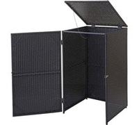 Enveloppement pour poubelle MENDLER HWC-E25, polyrotin 120l noir Noir G