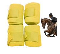 Enveloppements de jambes de cheval - Couvre-tibia de protection pour boulets de chevaux, motif de bobine en flexible et extensible, ensemble de 4 rouleaux de 98,43 x 4,72 pouces + 380 g, sangl