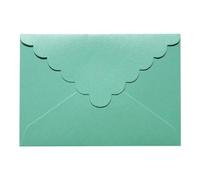 Enveloppes 10 pièces 112x162mm motif de vague créatif nacré Triangle enveloppe papier à en-tête conception spéciale(Grass green)