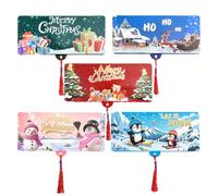 Enveloppes À Argent De Noël | 5 Pièces Enveloppes Papier Élément Central Portefeuille | Porte-Cartes avec 10 à Argent de Noël | pour Cadeaux Amis