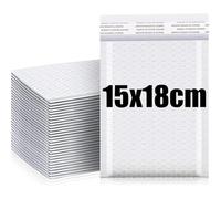 Enveloppes à bulles, Sacs enveloppes à bulles blancs auto-scellants 10/20/30/50/100 pièces(White-15x18cm,50PCS)