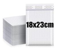 Enveloppes à bulles, Sacs enveloppes à bulles blancs auto-scellants 10/20/30/50/100 pièces(White-18x23cm,10PCS)