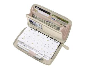 Enveloppes beiges tout-en-un avec système de blocage RFID avec 12 enveloppes à onglets, 12 cartes budgétaires mensuelles, 1 feuille de planification budgétaire annuelle, ensemble complet pour espèces