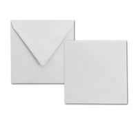 Enveloppes Blanc Carré - Difficile - 100 g/m² - 150 x 150 mm - nassklebung - QUALITÉ marque : Gustav neuser 150 Umschläge Weiß