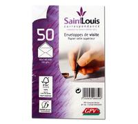 Enveloppes - Blanche - 90x140mm - Pour cartes de visite - Paquet de 50 - GPV