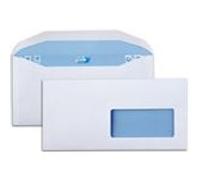 Enveloppes - Blanches - 114x229mm - C6/C5 - Fenêtre 45x100mm - Carton de 1000 - GPV