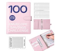 Enveloppes budgétaires : défi d'enveloppes en espèces, classeur d'enveloppes en espèces, organisateur de dossiers d'argent | Ensemble d'économie financière, dossier d'enveloppes en espèces imperm able