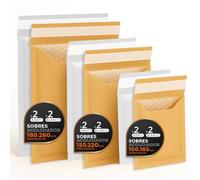 Enveloppes Bulles Expédition, Kraft, Blanc ou Mixte - Fermeture Auto - Pochettes Papier avec Protection Bulles, Pour Envois Sécurisés - Pack S - Ofituria (Kraft et Blanc, 12 enveloppes)