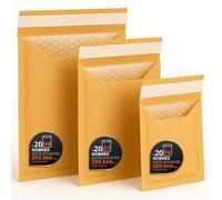 Enveloppes Bulles Expédition, Kraft, Blanc ou Mixte - Fermeture Auto - Pochettes Papier avec Protection Bulles, Pour Envois Sécurisés - Pack L - Ofituria (Kraft, 60 enveloppes)