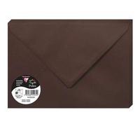 Clairefontaine 55232C Paquet de 20 Grandes Enveloppes 16,2x22,9cm Cacao - 120g/m² - Format C5 - Fermeture gommée - Invitation Evènements et Correspondance - Gamme Pollen - Papier Lisse