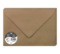 Clairefontaine 29002C - Paquet de 20 Enveloppes Gommées - Format C5 (16,2x22,9cm) - 120g/m² - Coloris Kraft - Invitation Evènements et Correspondance - Gamme Pollen - Papier Premium Lisse