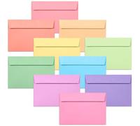 Enveloppes C6 - Lot de 50 Enveloppes A6 Colorées, 114 x 162 mm, 10 Couleurs Pastel Vives, Idéales pour Mariages, Anniversaires, Faire-Part et Cartes de Remerciement