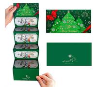 Enveloppes cadeaux de Noël pour espèces, porte-cartes de Noël créatifs avec 6/10 emplacements, enveloppe surprise à faire soi-même pour hommes, femmes, filles, garçons