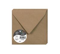 Enveloppes - Carré - 140x140mm - Marron kraft - 20 unités - Clairefontaine