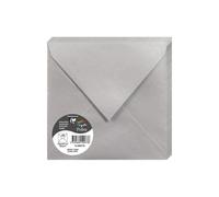 Enveloppes - Carré - 165x165mm - Pollen - Argent - 20 unités - Clairefontaine