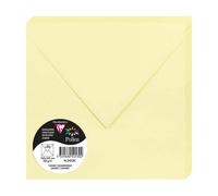 Enveloppes - Carré - 165x165mm - Pollen - Jaune Canari - 20 Unités - Clairefontaine