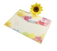 Enveloppes Carrées/Rectangulaires Avec Perles,4 Pièces,Pour Cartes D'invitation Ou De Mariage,Couleur Ivoire/Blanc/Rose Clair/Or Bordeaux Gris Bleu - Type Flower Matte-19.5x13.5cm