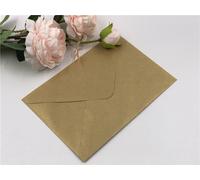 Enveloppes Carrées/Rectangulaires Avec Perles,4 Pièces,Pour Cartes D'invitation Ou De Mariage,Couleur Ivoire/Blanc/Rose Clair/Or Bordeaux Gris Bleu - Type Pearl Dark Gold-19.5x13.5cm