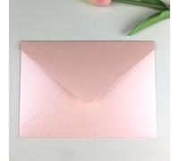Enveloppes Carrées/Rectangulaires Avec Perles,4 Pièces,Pour Cartes D'invitation Ou De Mariage,Couleur Ivoire/Blanc/Rose Clair/Or Bordeaux Gris Bleu - Type 250g Pearl Pink-19.5x13.5cm