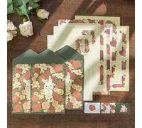 Enveloppes De La Série Creative Flower,Papiers À Lettres D'amour,Carte D'invitation De Confession,Papeterie Coréenne,École Et Bureau,12 Pièces/Ensemble - Type F