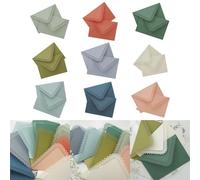 Enveloppes de lettres décoratives avec bordure en, Light beige | Rabat triangulaire, bordure découpée ornée, présentation décorative pour lettres, cartes de vœux et messages
