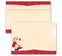 Enveloppes de motif Saint Nicholas, SANTA CLAUS - MOTIF 10 enveloppes DIN C6 (162x114 mm) | Paper-Media
