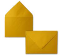 Enveloppes DIN C5//15,3 x 21,8 cm//naßklebung, or métallique, stable 110 g/m²//Quantité de réduction. c5 or