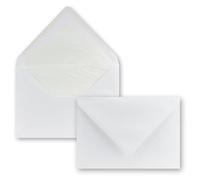 Enveloppes DIN C5 - Doublé Avec Papier de Soie - 100 g/m² - 229 x 162 mm - Blanc Polaire - Seta Polar Neuser 25 Stück