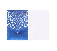 Enveloppes d'invitation, Carte d'invitation de mariage multicolore 25/50 pcs(Blue cover insert,50pcs)