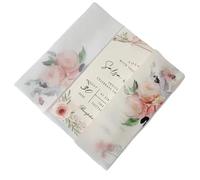 Enveloppes d'invitation, Cartes d'invitation de mariage 10 pièces enveloppe en vélin multicolore bricolage Transparent(WHITE,Whole Set)