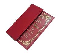 Enveloppes d'invitation, Couvertures de cartes d'invitation mariage, 50 pièces, papier perlé multicolore 250gsm, 133x183mm(Red)