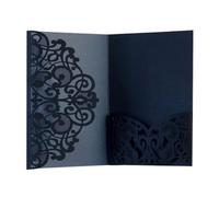 Enveloppes d'invitation, Couvertures de cartes d'invitation mariage découpées au laser multicolores 12,5x18cm, paquet 50(Black)