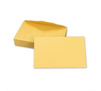 Enveloppes Électorales, 90 x 140 mm, 5 Couleurs au choix, Papier 75-80 g/m², patte de fermeture triangulaire non gommée (Jaune 80g, 500)