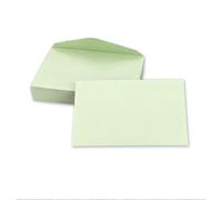 Enveloppes Électorales, 90 x 140 mm, 5 Couleurs au choix, Papier 75-80 g/m², patte de fermeture triangulaire non gommée (Vert 80g, 100)