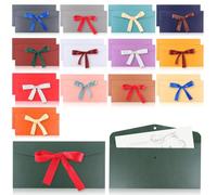 Enveloppes en Papier 14 Couleurs Enveloppe 250 g/m² Lot de 28 avec Ruban pour Lettres Carte de Vœux Carton d’invitation Carte d’anniversaire Mariage Cartes de Remerciement
