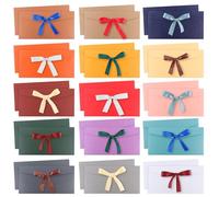 Enveloppes en Papier 15 Couleurs Enveloppe 250 g/m² Lot de 30 avec Ruban pour Lettres Carte de Vœux Carton d’invitation Carte d’anniversaire Mariage Cartes de Remerciement