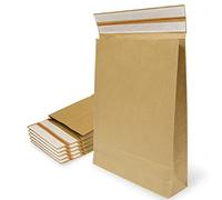 Enveloppes en papier kraft avec double bande de silicone de 3 soufflets pour l'expédition et l'emballage. Sacs en papier pour envoyer des vêtements, des accessoires, etc. - Ofituria