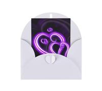 Enveloppes en papier nacré avec impression d'amour violet 15,2 x 10,2 cm